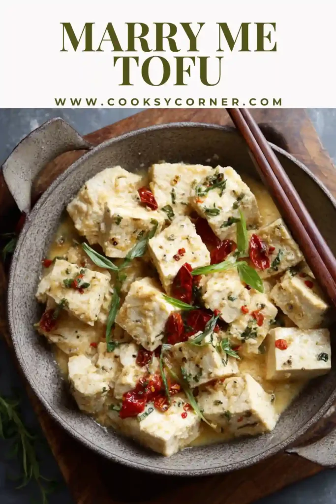 Marry me tofu in creamy sun-dried tomato sauce