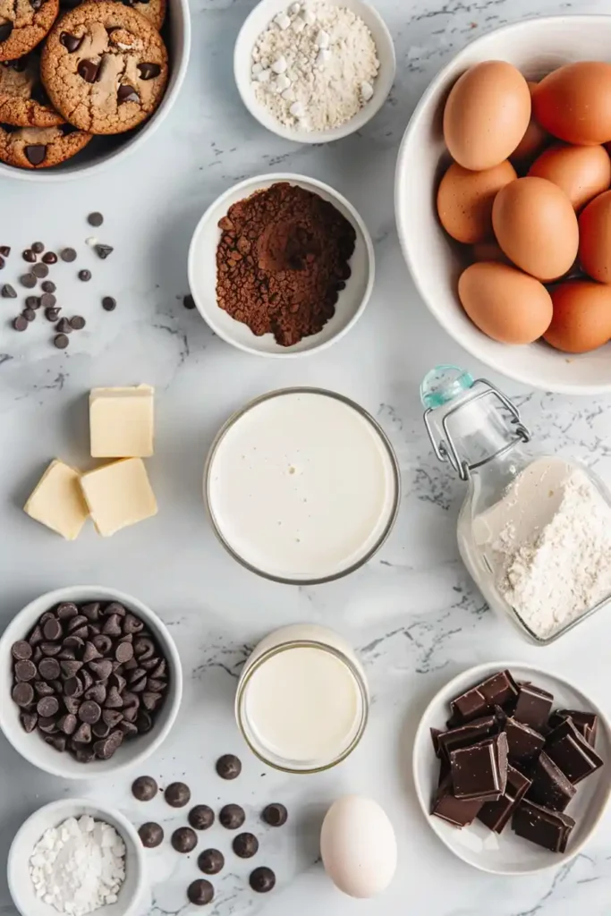 Close-up of Milk & Cookies Cake layers infused with cookie milk and frosted with vanilla buttercream.
