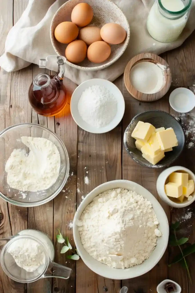 Stack of beignets with thick powdered sugar coating.
