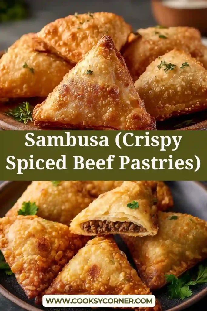 East African sambusa served hot and crunchy.