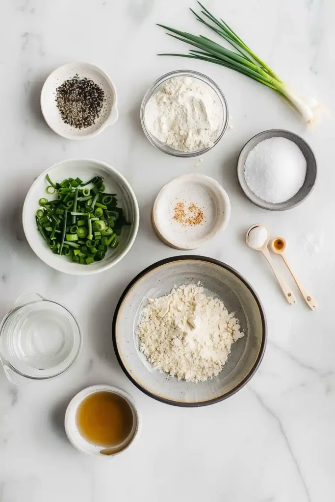 Homemade scallion pancakes golden brown