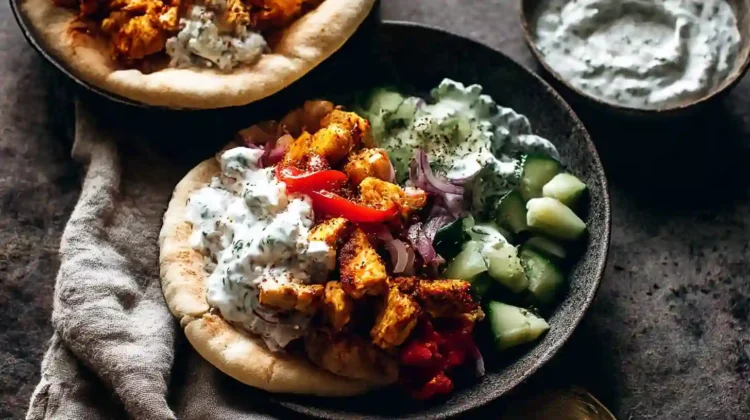 Sheet Pan Chicken Pitas with Tzatziki | Cooksy Corner