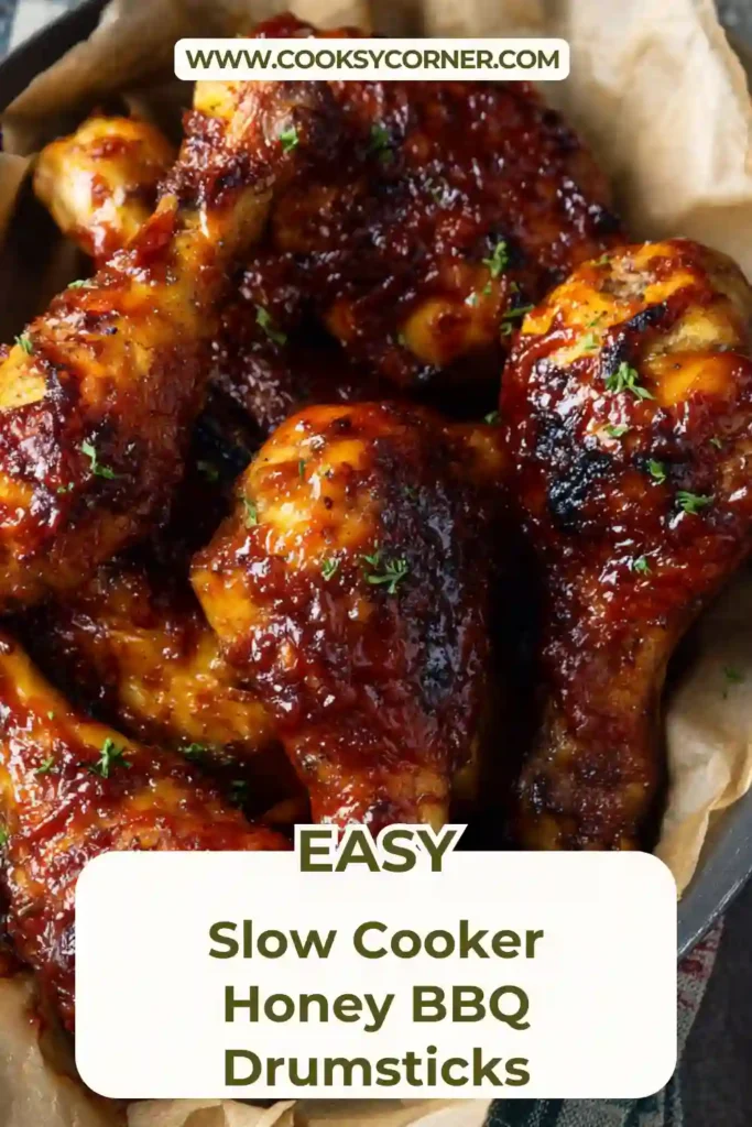 Tender honey BBQ chicken drumsticks caramelized under the broiler.