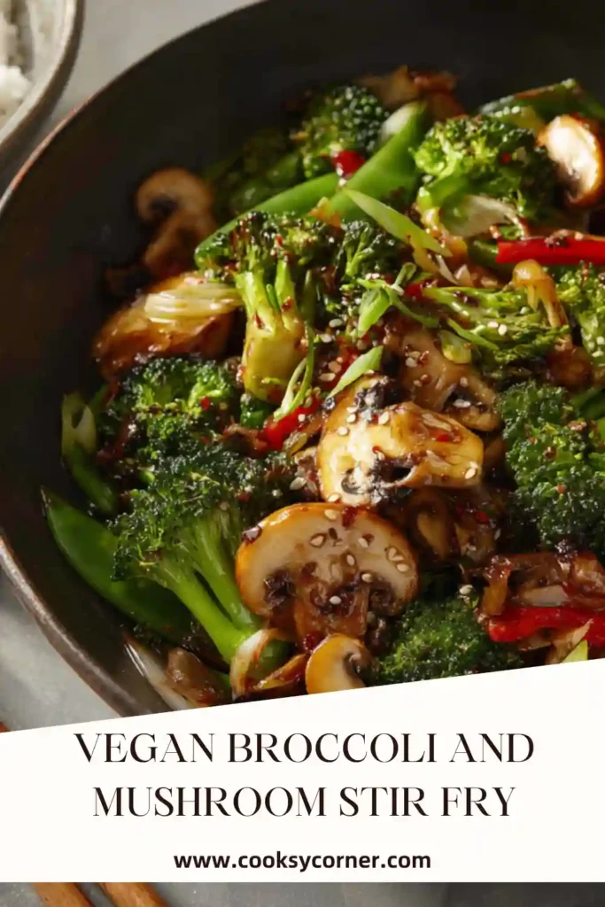 Healthy vegan vegetable stir fry served hot.