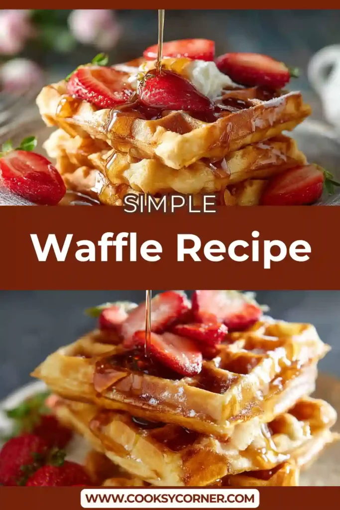 Freshly cooked waffles with crisp texture and soft interior, perfect for brunch or breakfast.