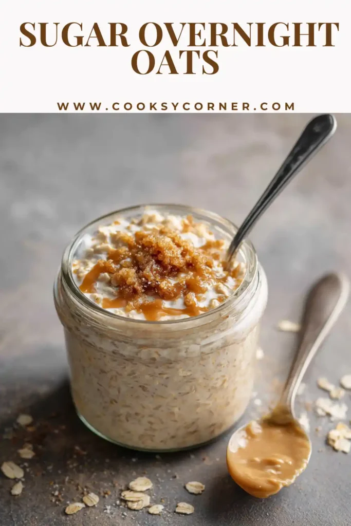 Easy overnight oats breakfast in a mason jar.