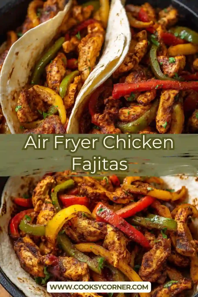 Tex-Mex chicken fajitas served with tortillas and fresh toppings.