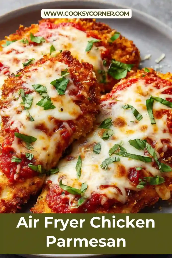 Crispy parmesan breaded chicken topped with melted mozzarella and tomato sauce.