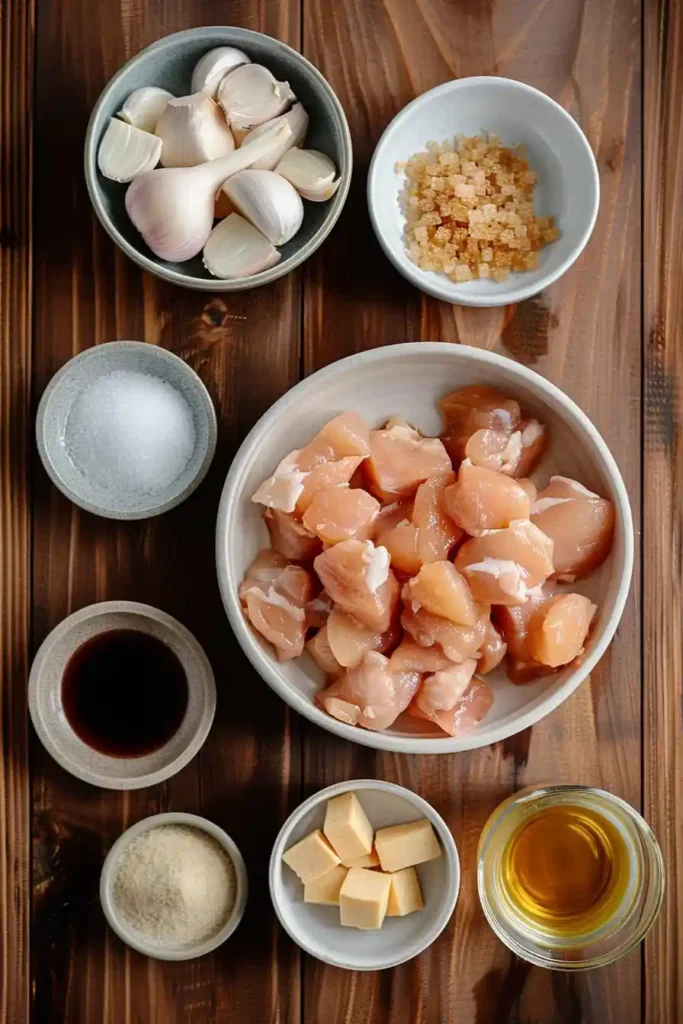 Tender chicken pieces glazed with teriyaki sauce fresh from the air fryer, garnished with green onions.