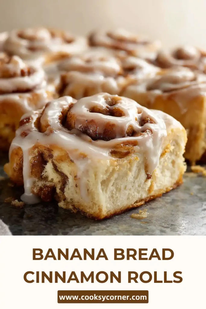 Fluffy cinnamon rolls topped with icing and baked to golden perfection.