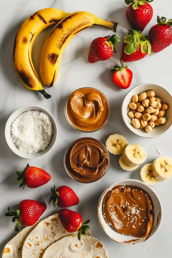 Homemade banana sushi cut into bite-sized pieces, showcasing a no-cook snack ideal for beach snacks and quick treats.