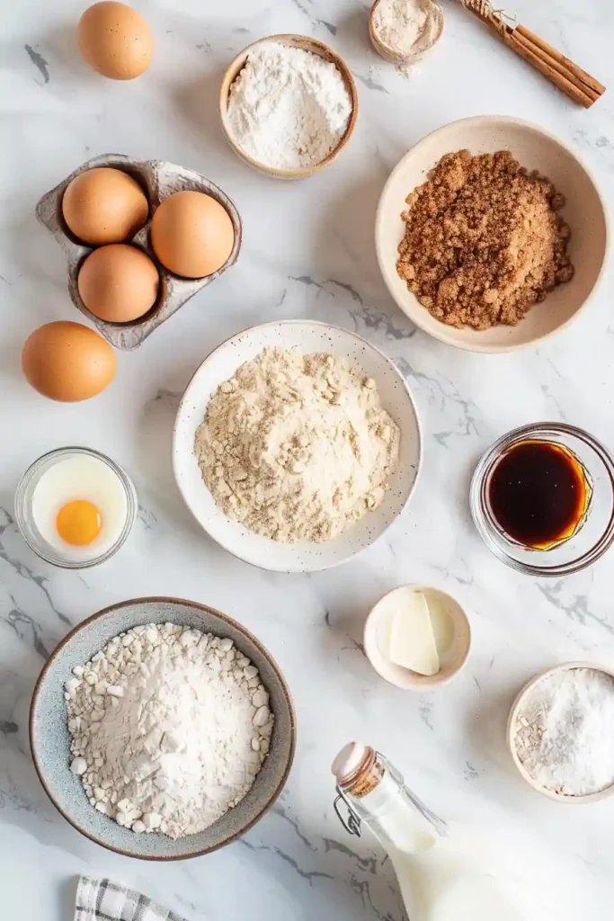 Fluffy pancakes made with brown sugar stacked high and served with fresh berries and maple syrup. Soft texture and golden edges visible.