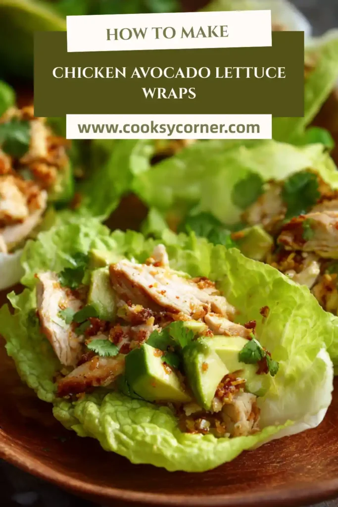 Fresh lettuce cups filled with sliced chicken, avocado, and smoky chipotle sauce for a low-carb meal.