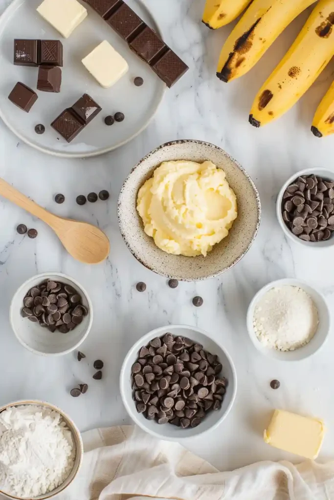 Moist Chocolate Chip Banana Bread with golden crust and soft interior.