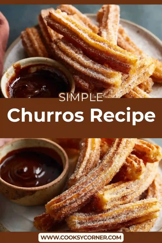 Close-up of crispy churros with golden texture and sugar coating.