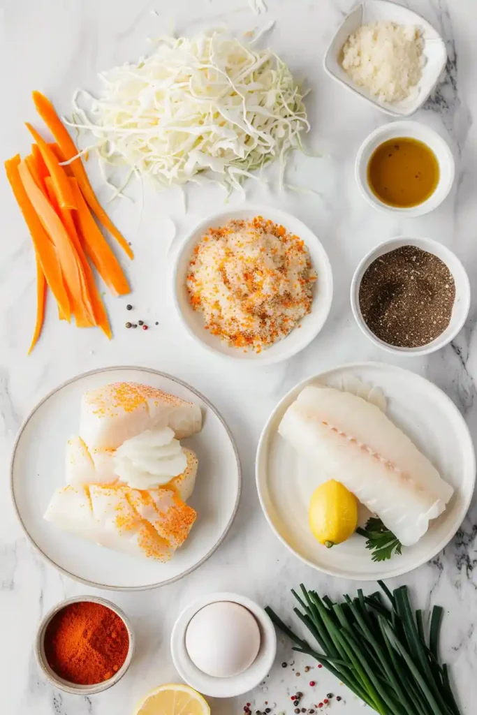 Close-up of crispy fried cod burger with crunchy coleslaw.