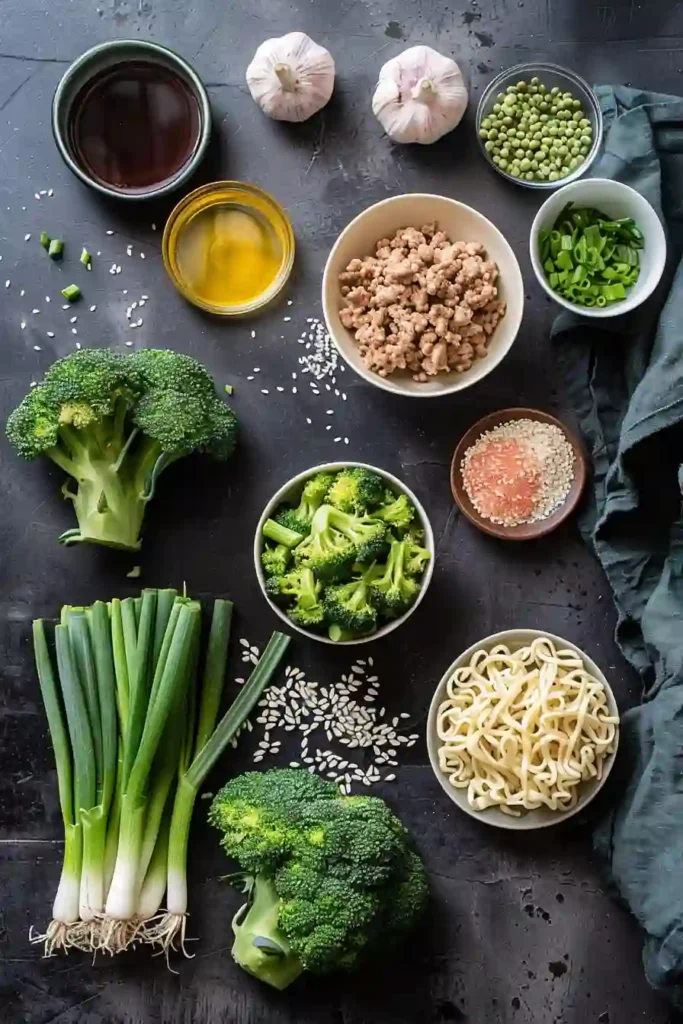 Easy weeknight beef and broccoli noodles cooked in a skillet with garlic, ginger, and soy sauce.