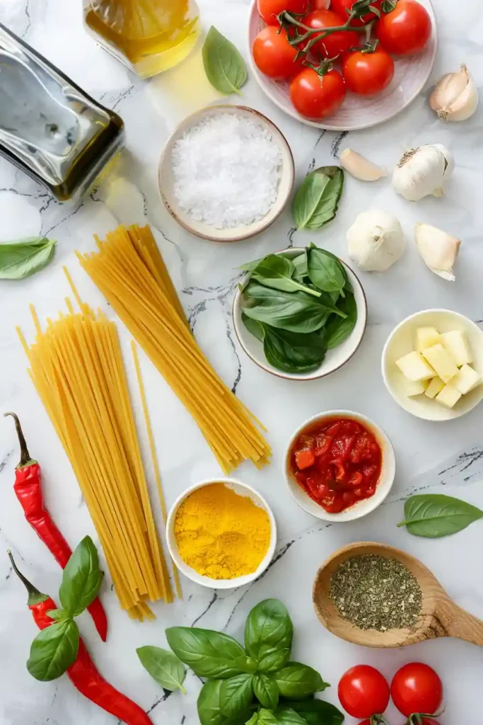 Homemade veggie spaghetti featuring zucchini, squash, and roasted red peppers in a hearty vegetable pasta sauce.