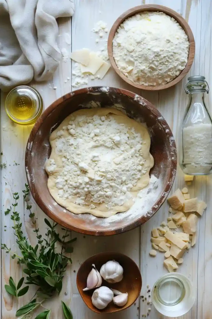 Italian focaccia bread garnished with herbs and flaky salt, baked to golden perfection. Ideal homemade bread recipe.