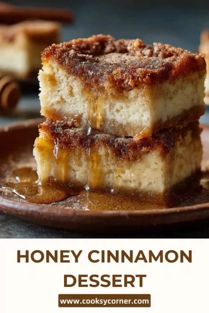 Homemade honey cinnamon dessert with warm brown sugar flavor.