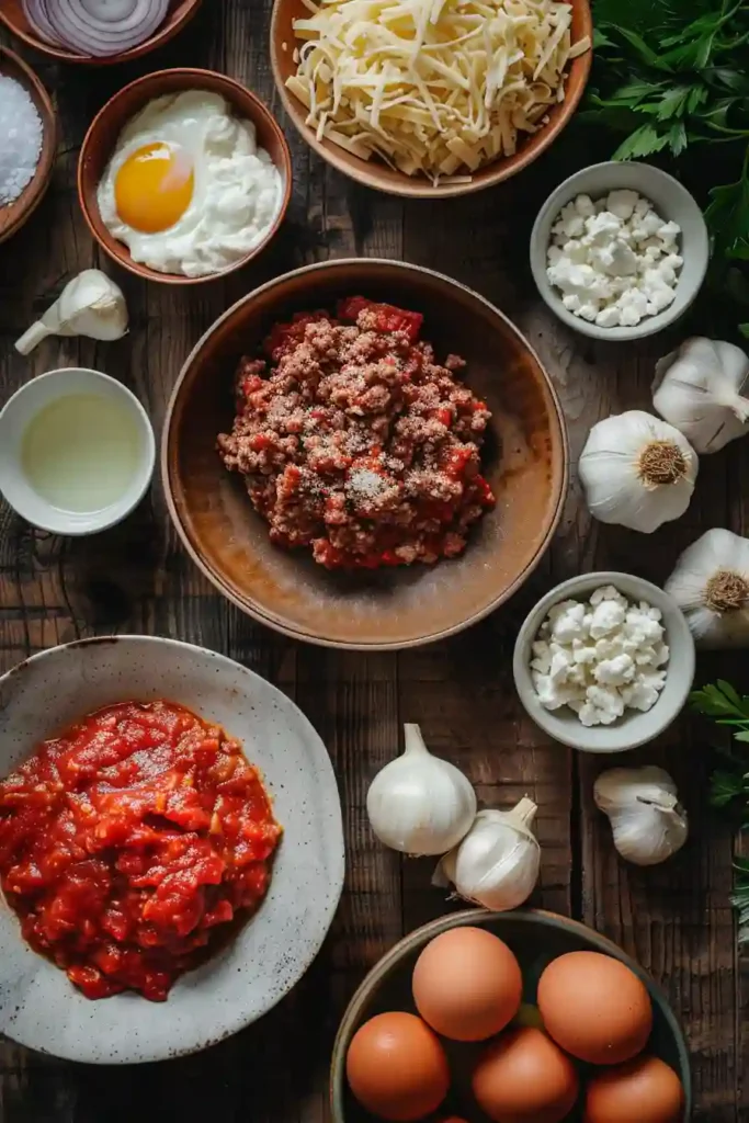 A plated portion of keto lasagna with rich meat sauce and cheesy keto noodles. The low carb lasagna looks creamy, hearty, and comforting.