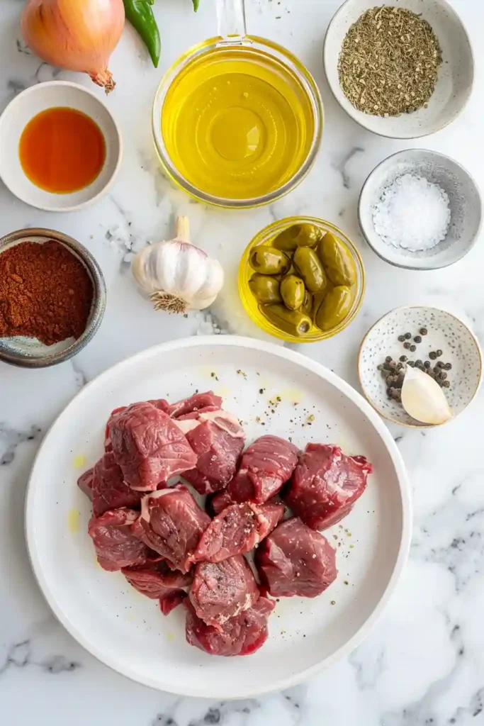 Keto Italian beef served with pepperoncini and onions.