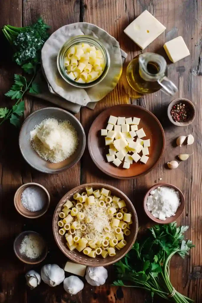 Homemade creamy garlic pasta cooked in one pan with fresh herbs.
