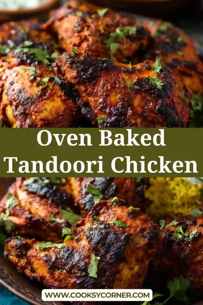 Spiced yogurt marinated chicken baked until slightly charred and juicy.