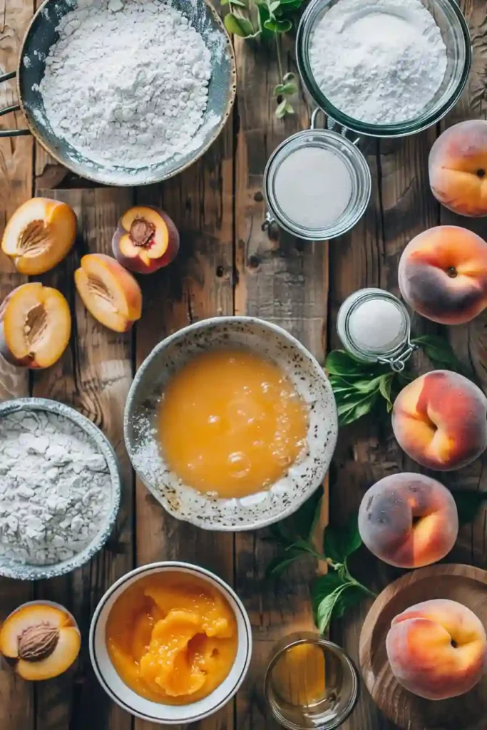 Fresh peach cupcakes with light frosting and golden color.