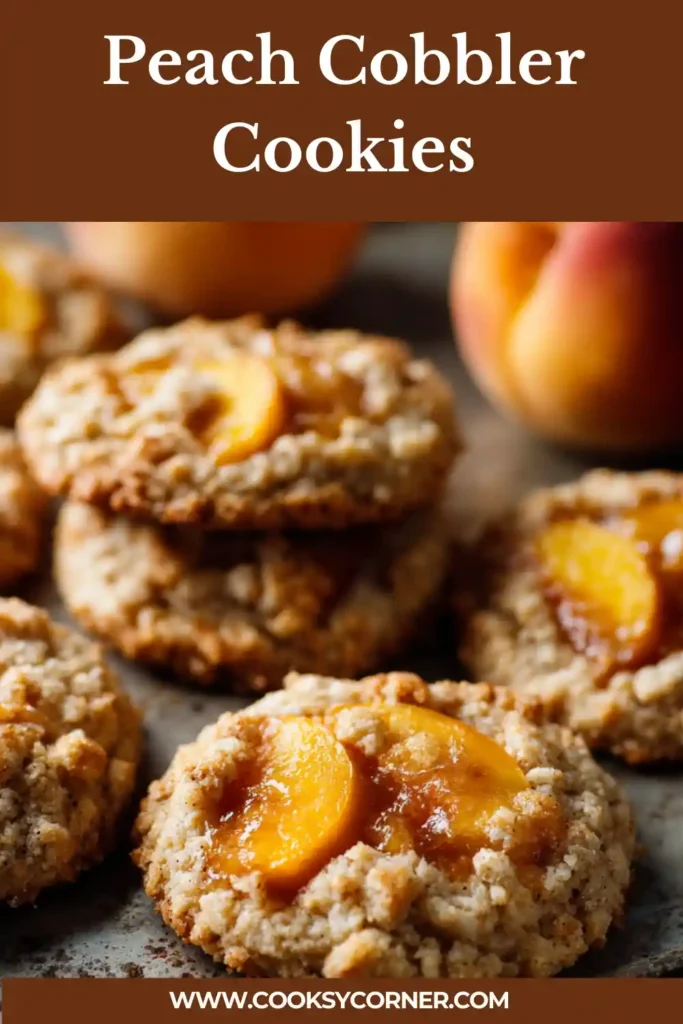 Peach Cobbler Cookies with Crumble Topping