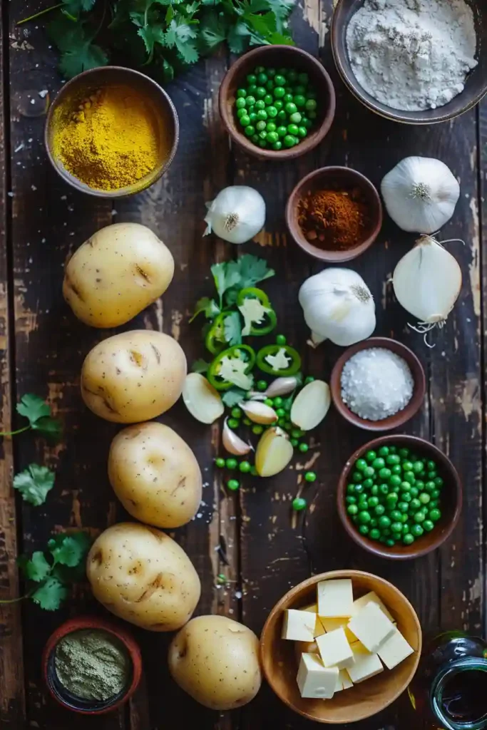 Freshly fried Potato Samosas with golden brown pastry and aromatic potato samosa filling. A classic homemade Indian appetizer served warm.