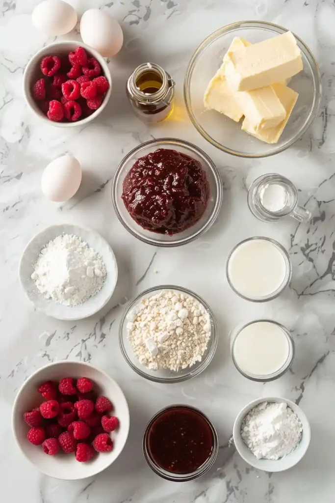 Elegant raspberry cupcakes decorated with fresh raspberries and mint leaves. A vibrant and delicious homemade treat.