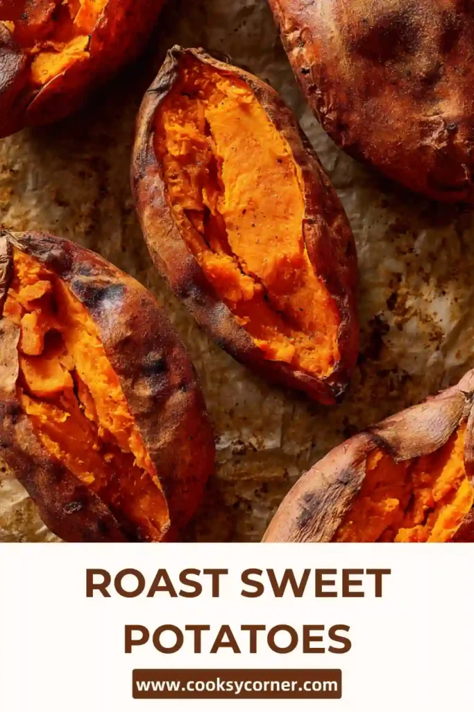 Soft roasted sweet potatoes served warm.