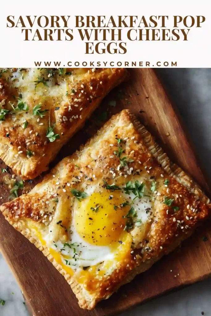 Homemade savory pop tarts with crispy crust and everything bagel seasoning topping.