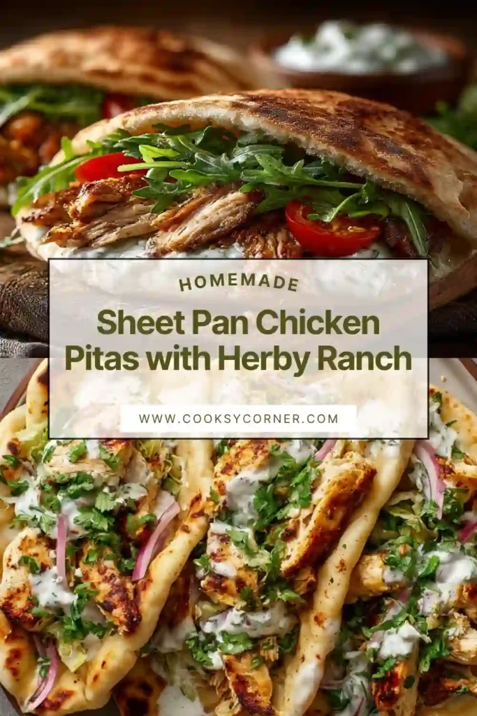 Close-up of chicken pita wraps with fresh vegetables and homemade ranch dressing.