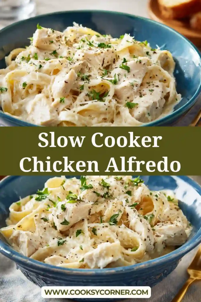 Creamy chicken alfredo pasta with tender chicken and parmesan sauce.