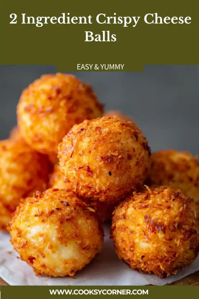 Freshly fried cheese balls draining on paper towel with golden crust and rich cheesy interior.