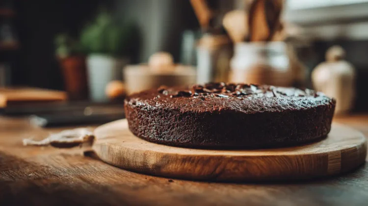 4 Ingredient Chocolate Cake (Healthy & Flourless)