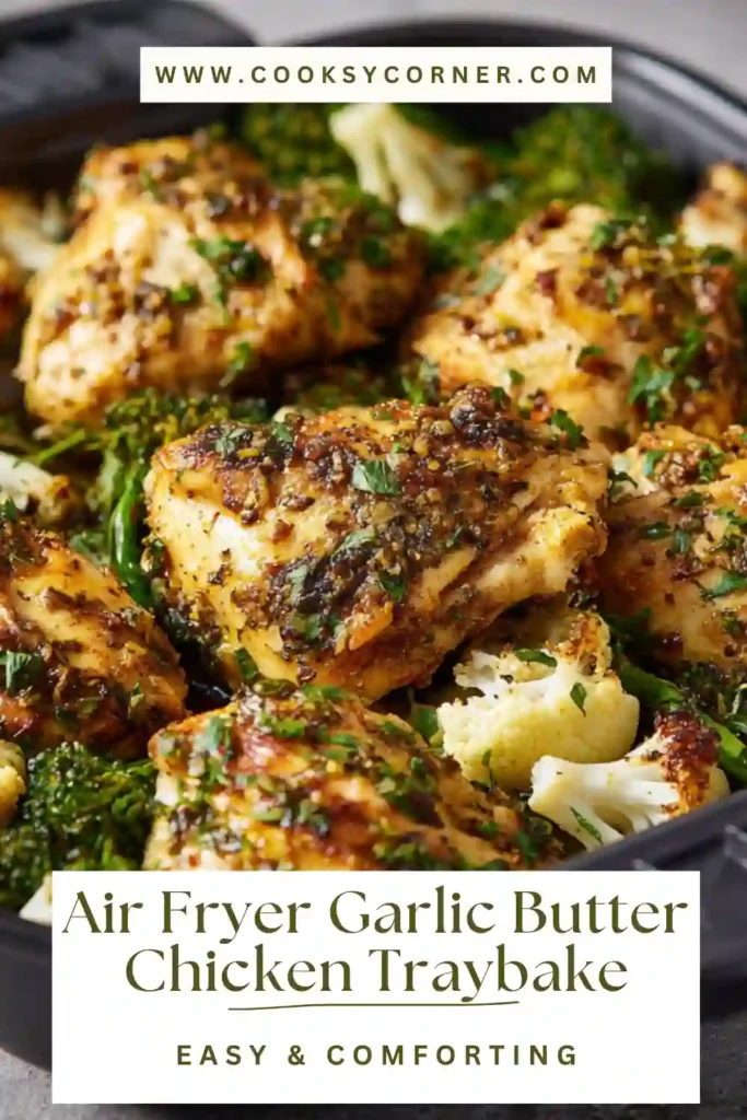 One pan chicken traybake with garlic and herbs.