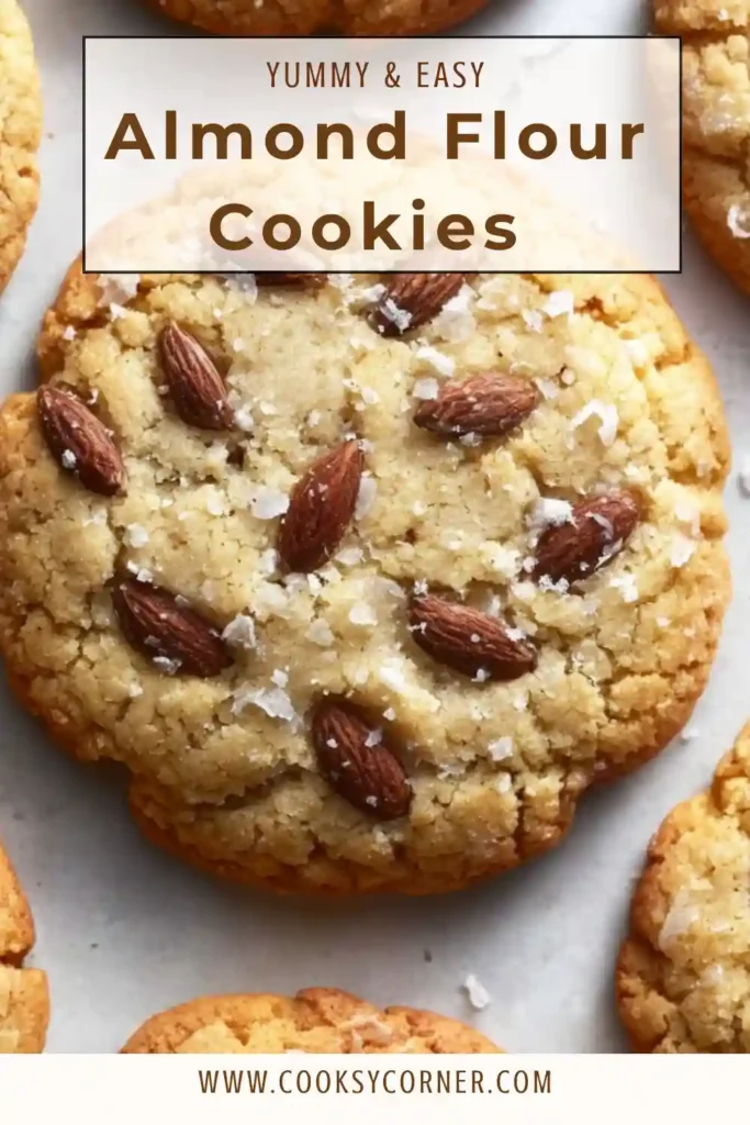Healthy almond flour cookies arranged on parchment paper, highlighting their soft and chewy consistency.