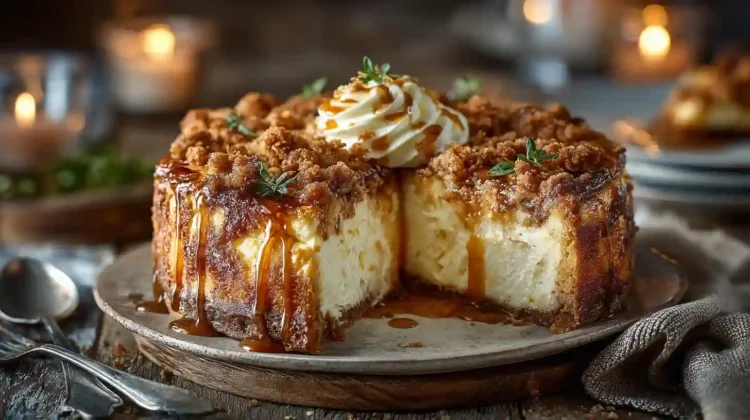 Apple Crisp Cheesecake