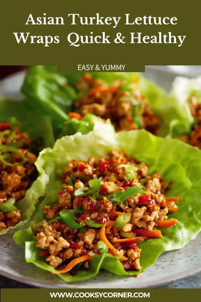 Close-up of turkey lettuce wraps showing flavorful filling and crunchy lettuce.