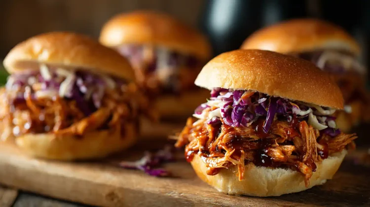 BBQ Chicken Sandwiches (Shredded & Saucy)