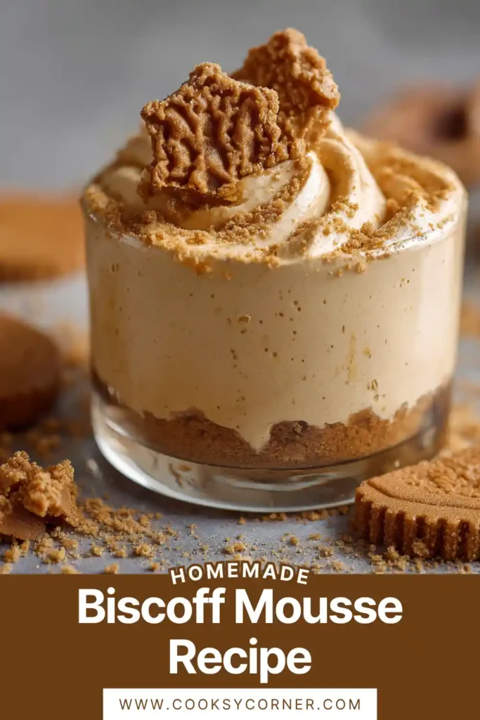 Smooth Biscoff dessert with whipped texture and caramel color.