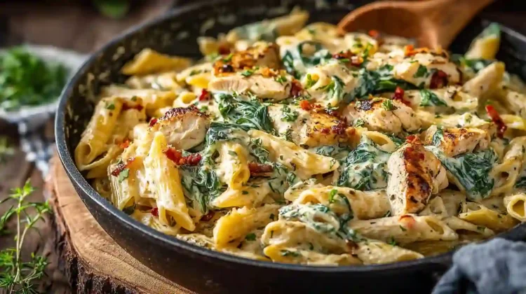 Chicken Spinach Pasta