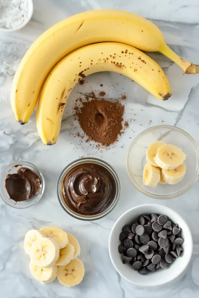 Plate of chocolate covered banana bites with creamy peanut butter filling visible.