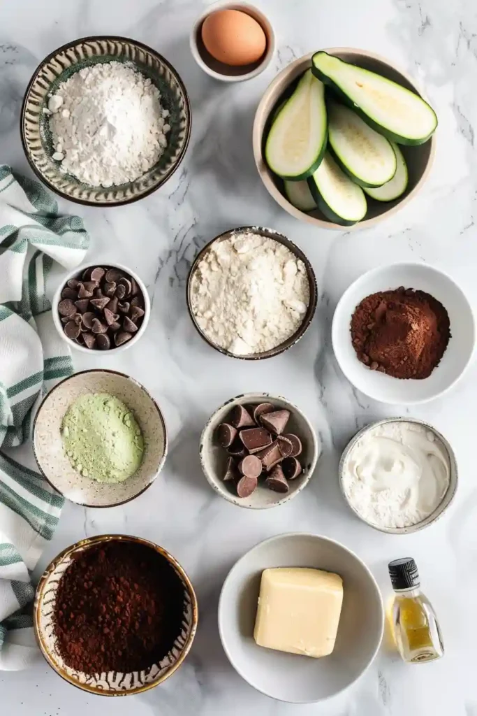 Slice of chocolate zucchini cake showing soft texture and frosting layers.