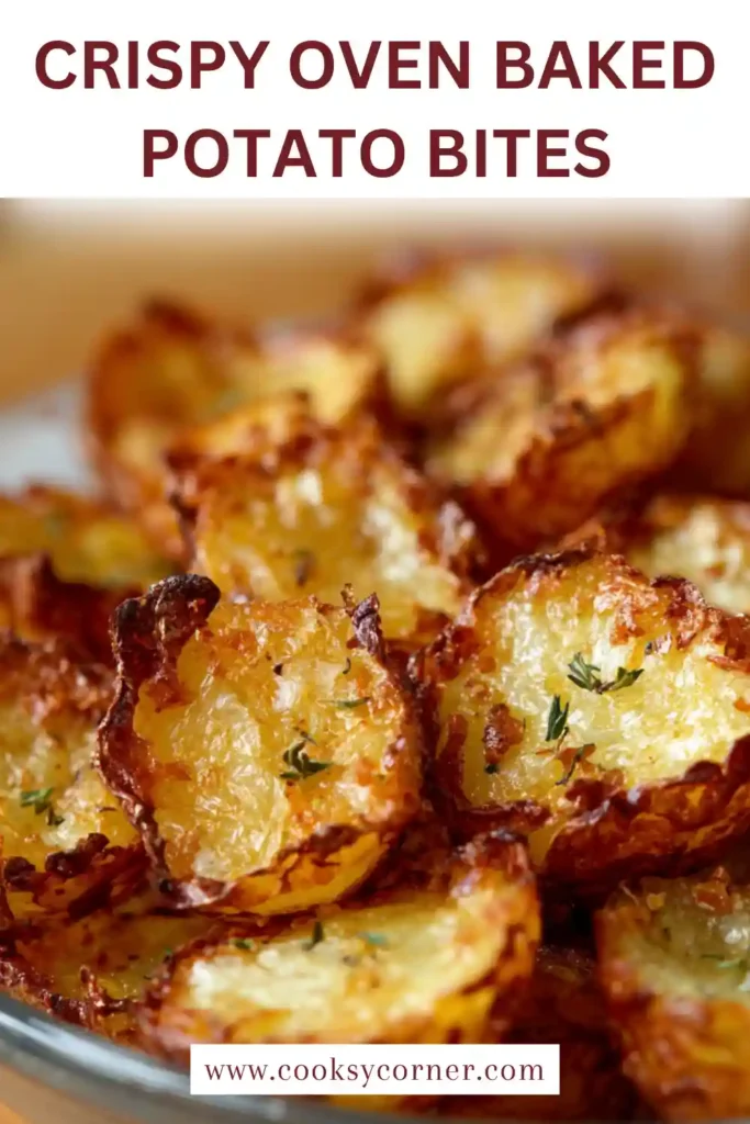 Close-up of crispy potato bites with browned skin and fluffy inside.
