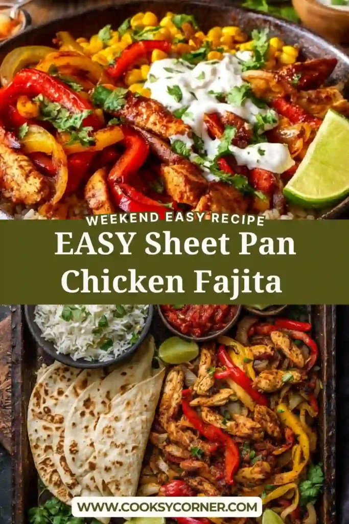 Healthy chicken fajita bowl with colorful vegetables and lime wedges in natural lighting.