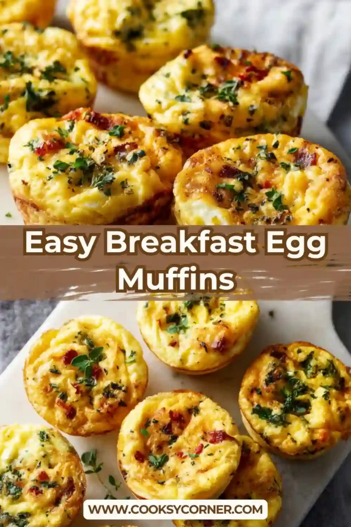 Close-up of fluffy egg muffins filled with vegetables and turkey ham. Perfect for quick breakfast meal prep.